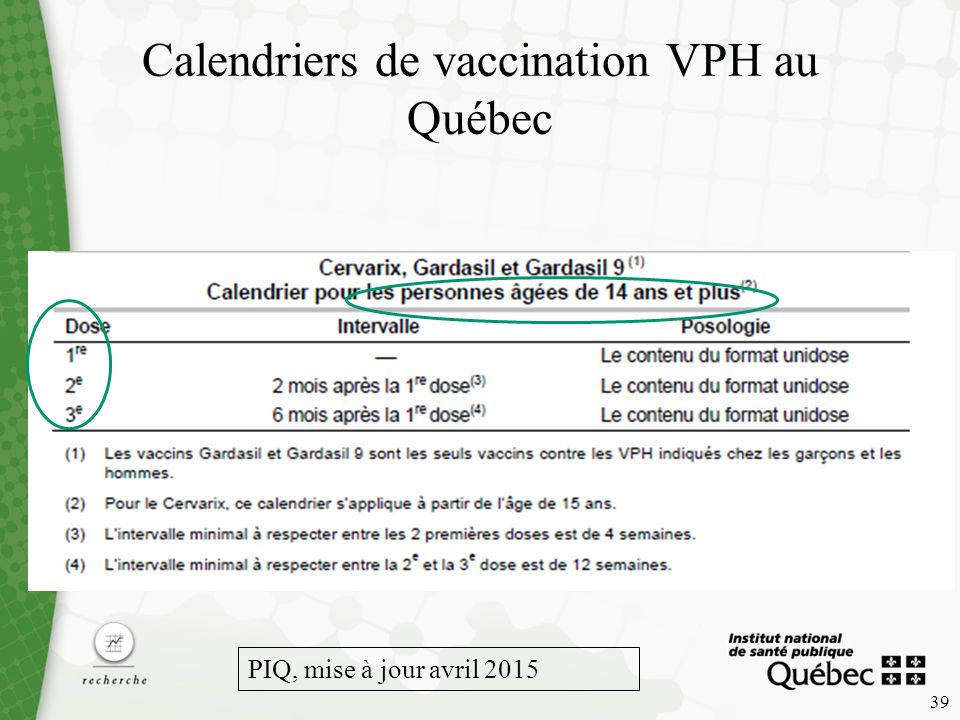 vaccin 1 an quebec