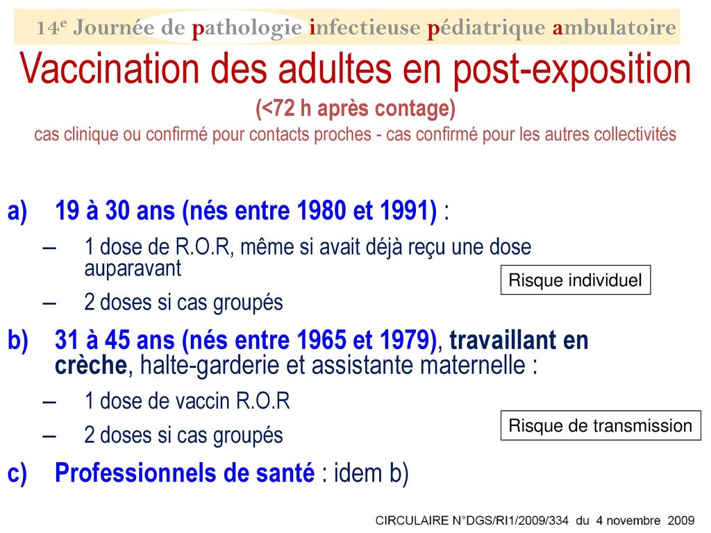 vaccin 30 ans
