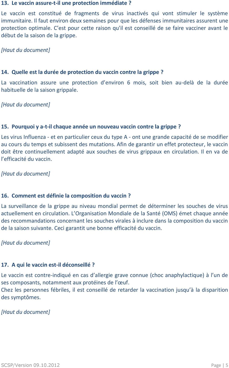 vaccin grippe duree protection