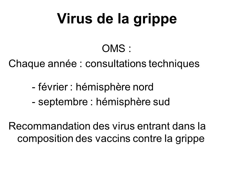 vaccin grippe hemisphere sud
