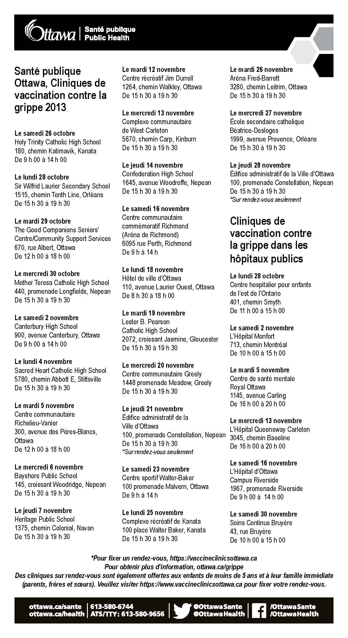 vaccin grippe ottawa
