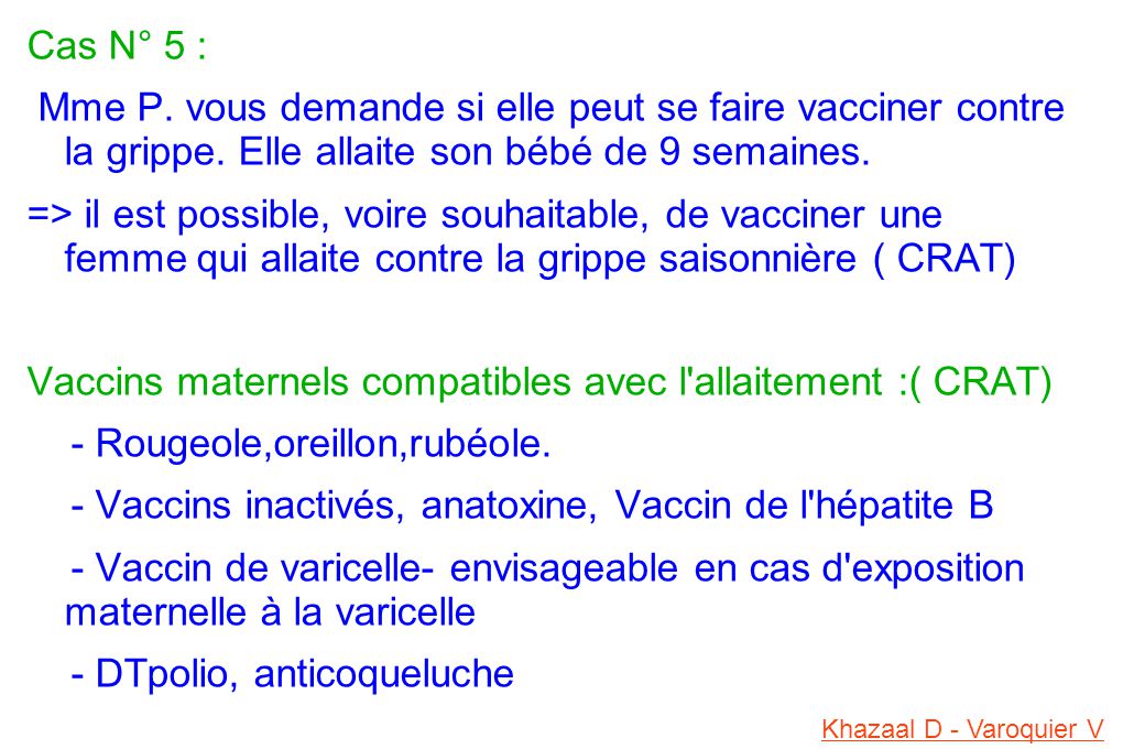 vaccin hepatite b et allaitement