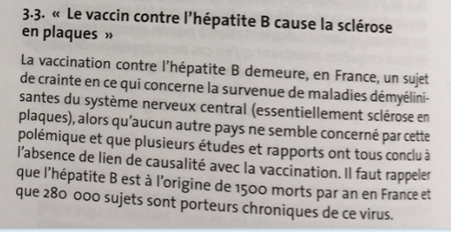 vaccin hepatite b et effets secondaires