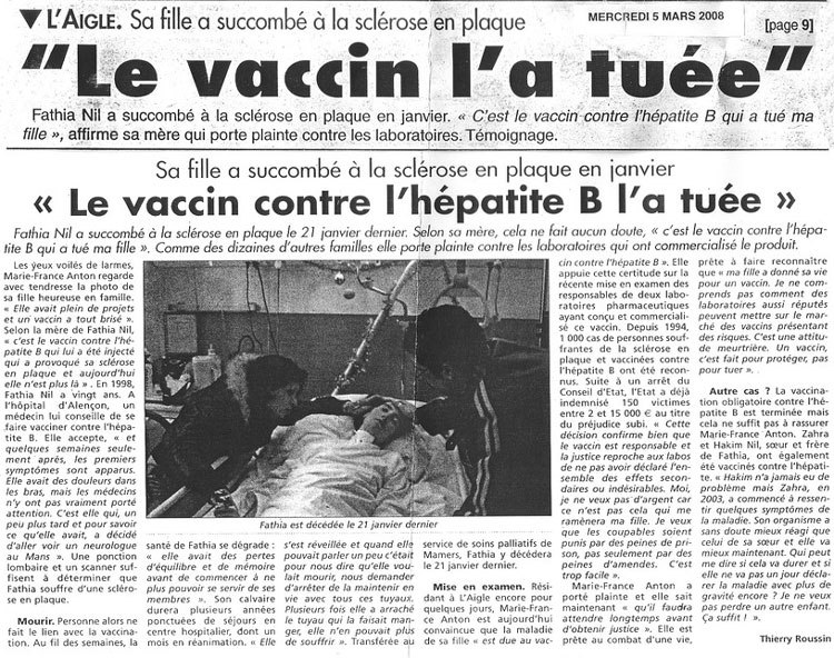 vaccin hepatite b et effets secondaires