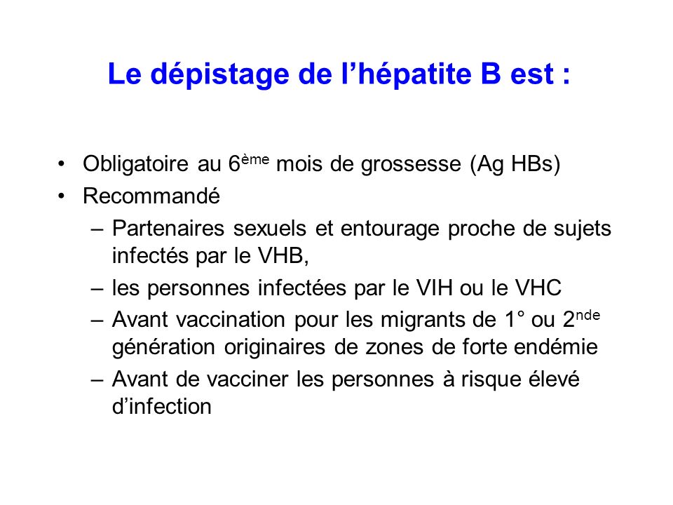 vaccin hepatite b et grossesse
