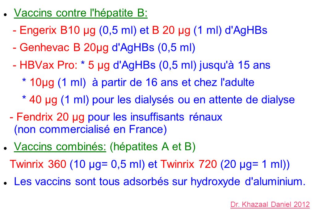 vaccin hepatite b hemodialyse