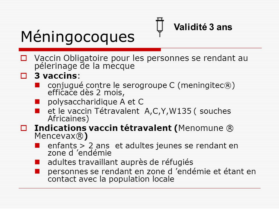 vaccin obligatoire 3 ans