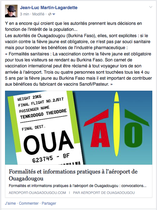 vaccin obligatoire burkina faso