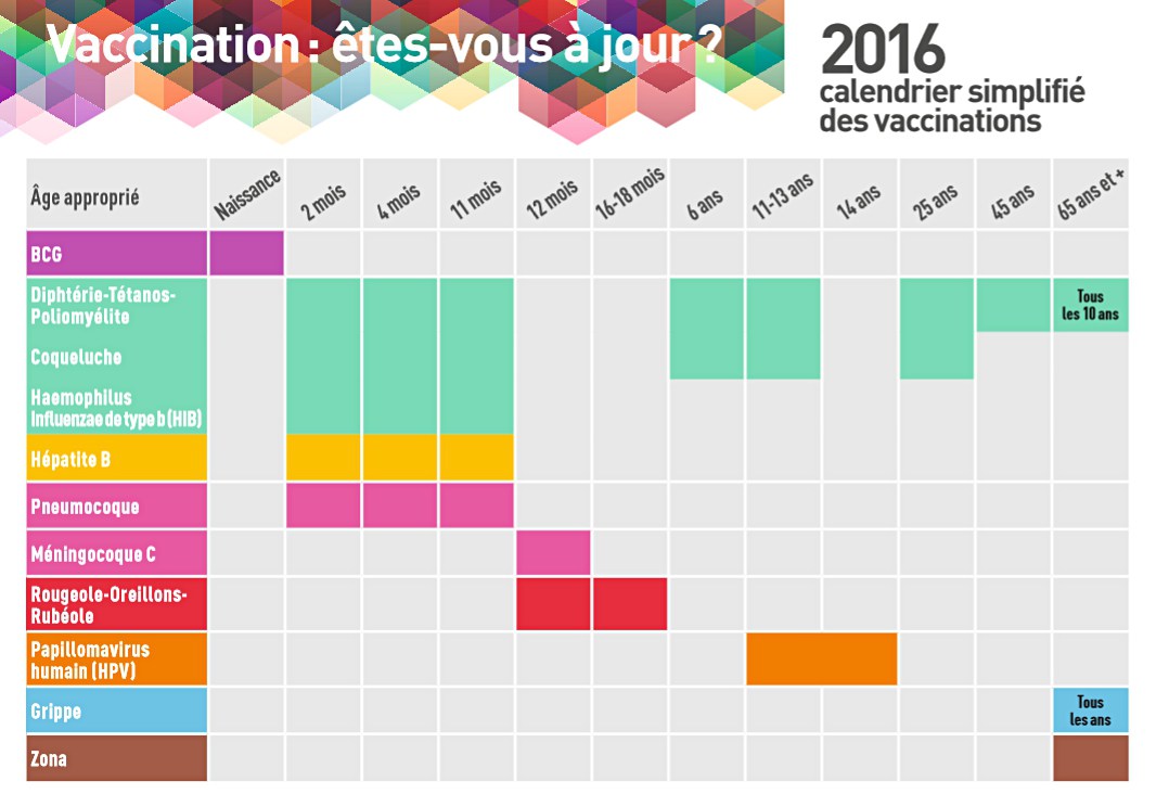 vaccin obligatoire calendrier