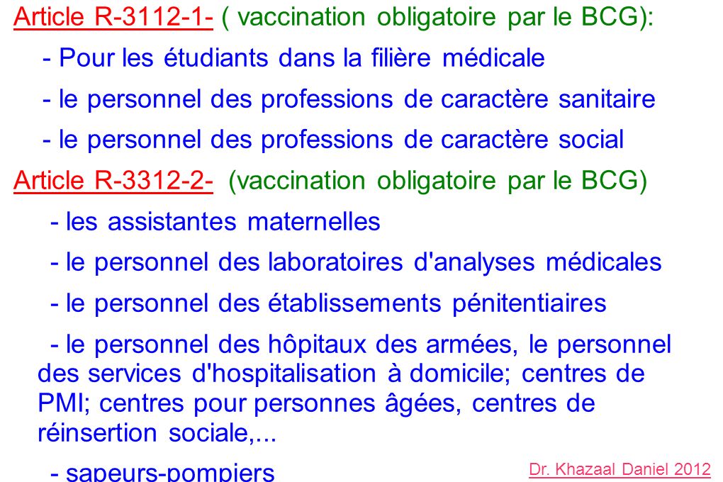vaccin obligatoire etudiant medecine