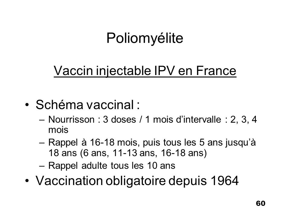 vaccin obligatoire tous les 5 ans