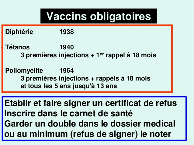 vaccin obligatoire tous les 5 ans