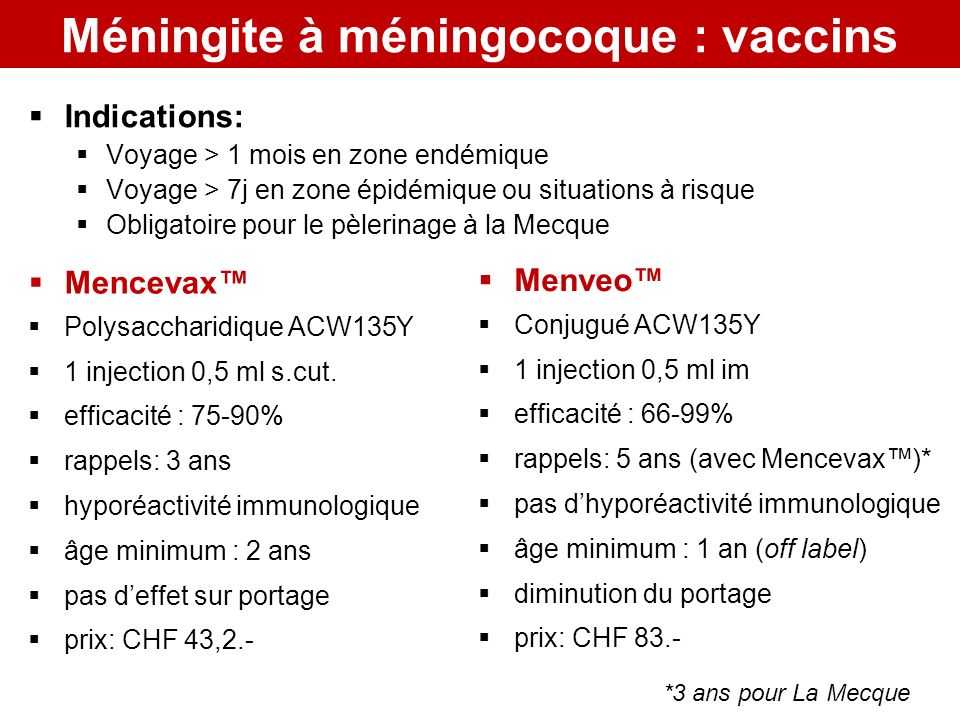 vaccin pour la mecque