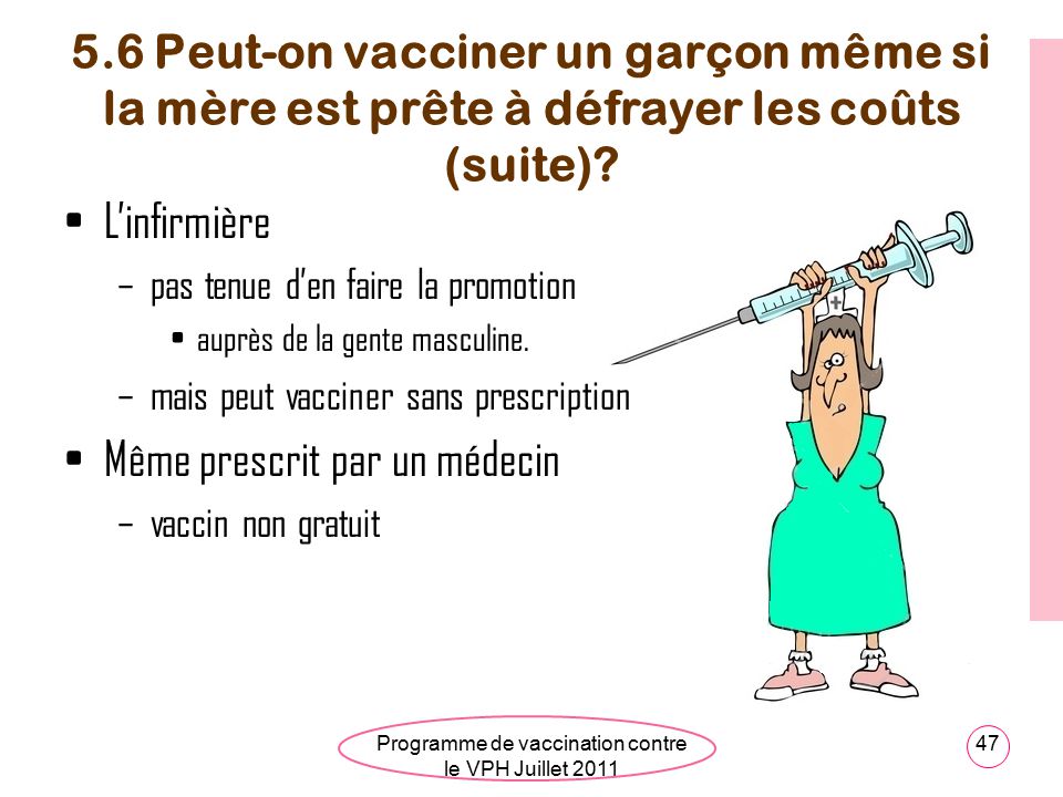 vaccin sans ordonnance